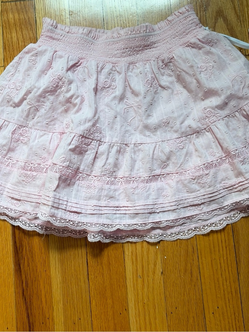 NWT LoveShackFancy x Target Girls Clara Alouette Pink Tiered Skirt Size 12